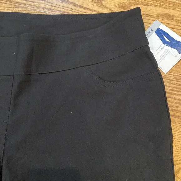 NWT Womens Falls Creek black tech stretch pant low rise bootcut ankle plus size - Picture 3 of 8